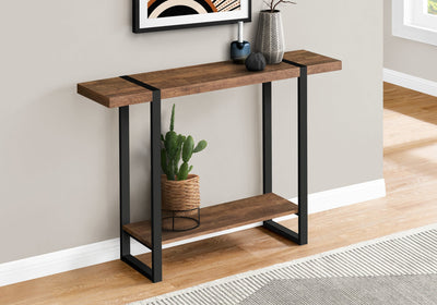 Accent Table - 48"L / Brown Reclaimed Wood-Look / Black - I 2851