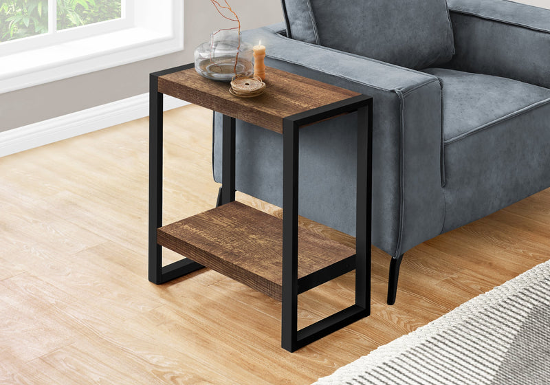 Accent Table - Brown Reclaimed Wood-Look / Black Metal - I 2852