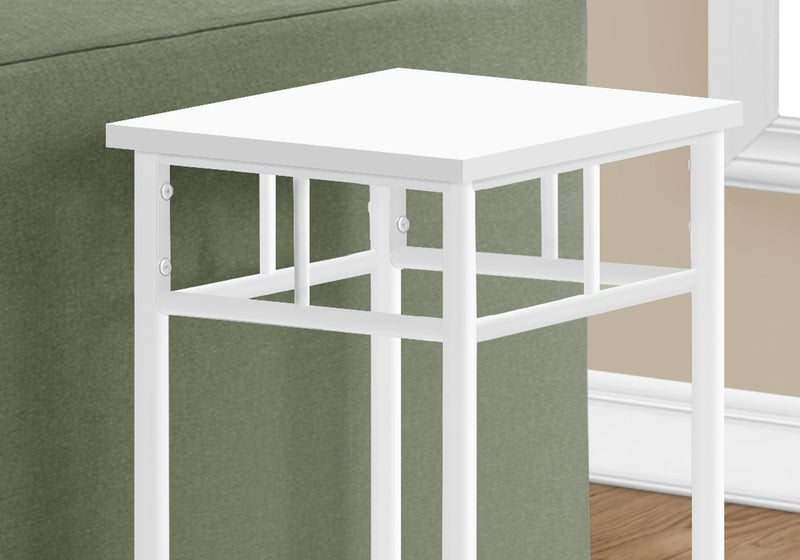 Accent Table - 28"H / White / White Metal - I 3279