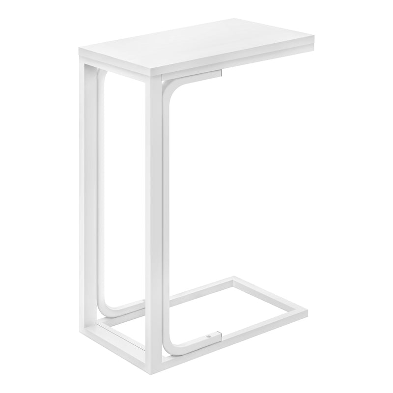 Accent Table - 25"H /White / White Metal - I 3478