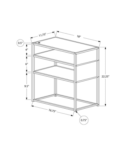 Accent Table - 22"H / Dark Taupe / Black Metal - I 3507