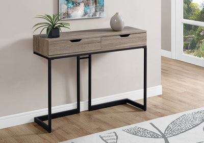 Accent Table - 42"L / Dark Taupe / Black Hall Console - I 3518