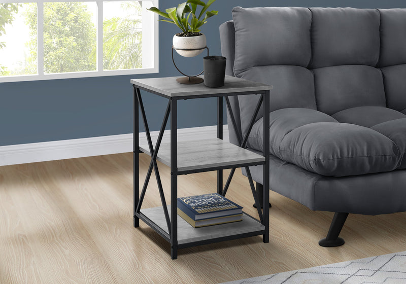 Accent Table - 26"H / Grey / Black Metal - I 3596