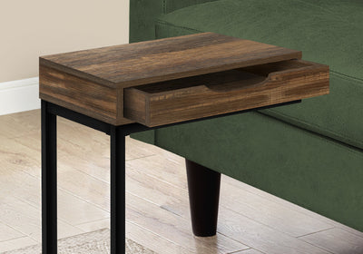 Accent Table - Brown Reclaimed-Look / Black Metal - I 3602