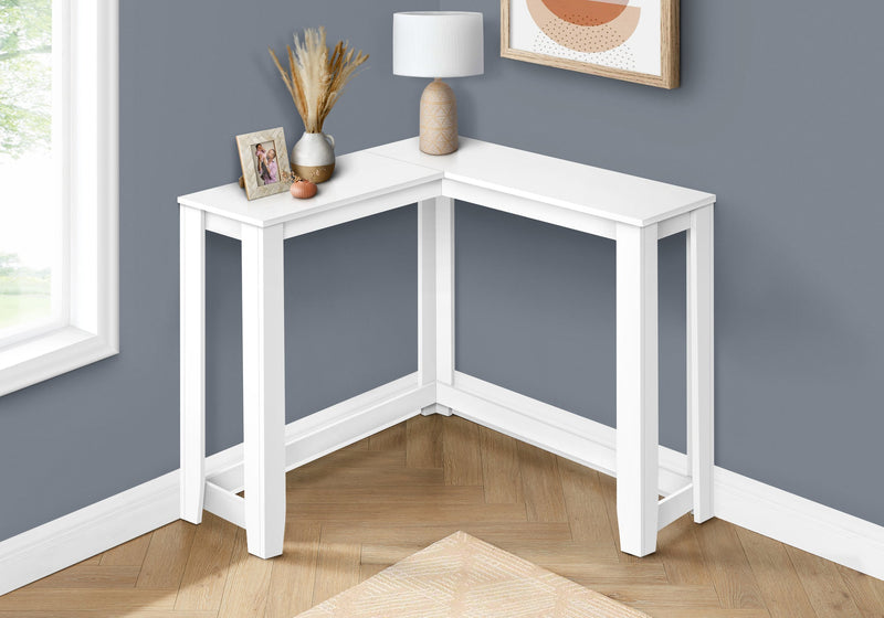 Accent Table - 36" / White Corner Console - I 3656