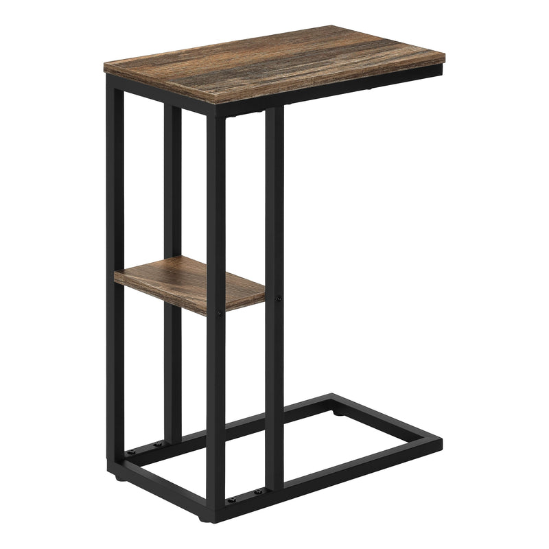 Accent Table - 25"H / Brown Reclaimed-Look / Black Metal - I 3673