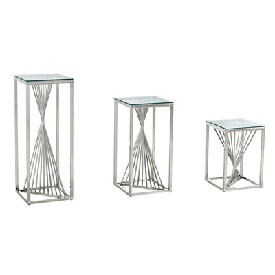 Prisma Glass Top Accent Table Large - MA-6872-02C