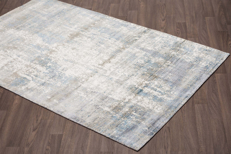 Allure Hand-Loomed Viscose Blue Rug - VI-ALL-58-SH06BLU