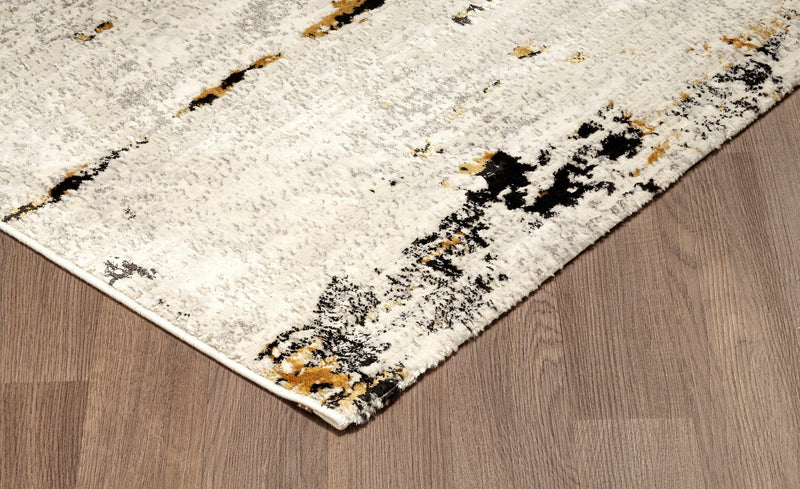 Soft Powerloomed Cream Yellow Anthracite Rug - VI-PAN-46-5075A-CRYE