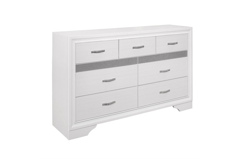 White Luster Bedroom Collection - MA-1505W-5pcsQ