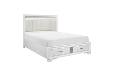 White Luster Bedroom Collection - MA-1505W-5pcsQ