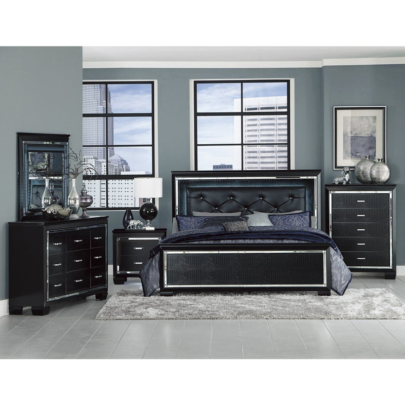 Allura Black Bedroom Collection - MA-1916BK-7PcsQ