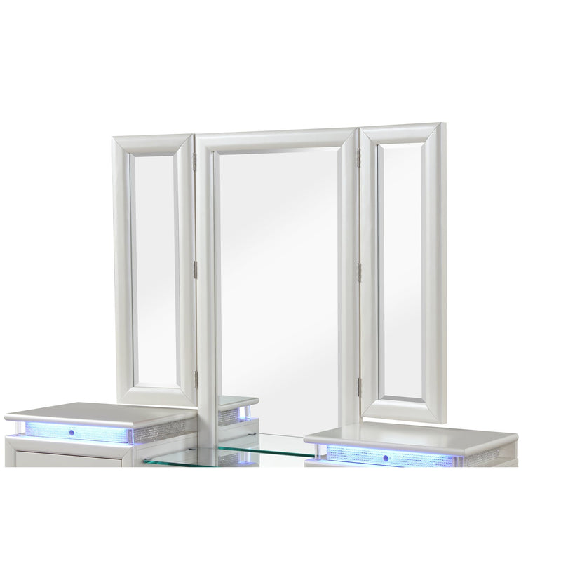 Milky White Vanity Set mirror