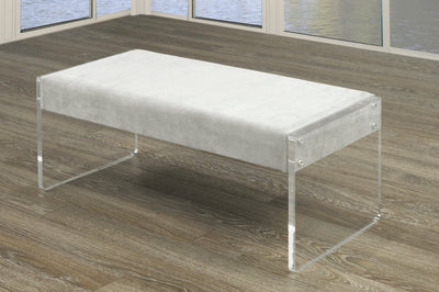 Extra-Wide Contemporary Bench with Transparent Acrylic Legs - R-893