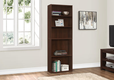 Bookcase - 72"H / Cherry With 5 Shelves - I 7466