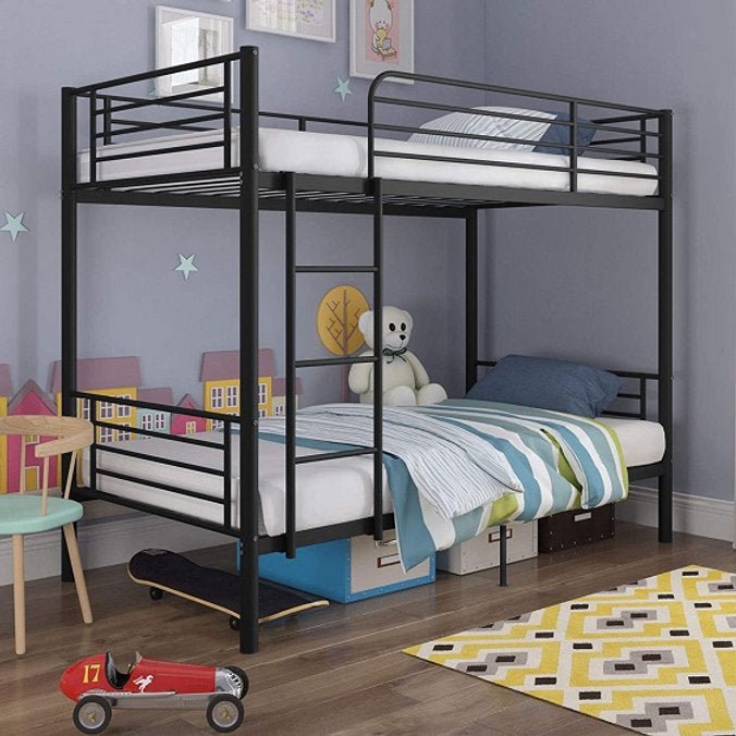 Single/Single Simple Black Metal Bunkbed - IF-B-540