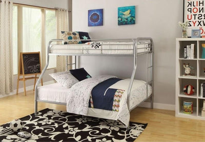 Space Saving Grey Single/Double Steel Platform Bunkbed - T-2820S/IF-B-501-G