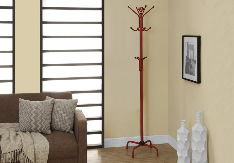 Coat Rack - 70"H / Red Metal - I 2008