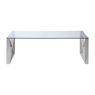 Rush X-Framed Tempered Glass Coffee Table - MA-3644-30