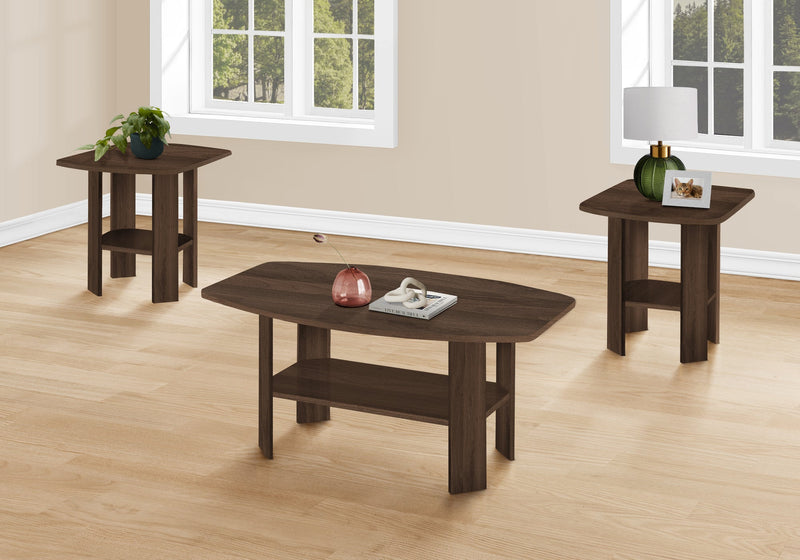 Coffee Table Set - 3Pcs Set / Dark Walnut - I 7872P