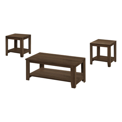 Coffee Table Set - 3Pcs Set / Dark Walnut - I 7882P