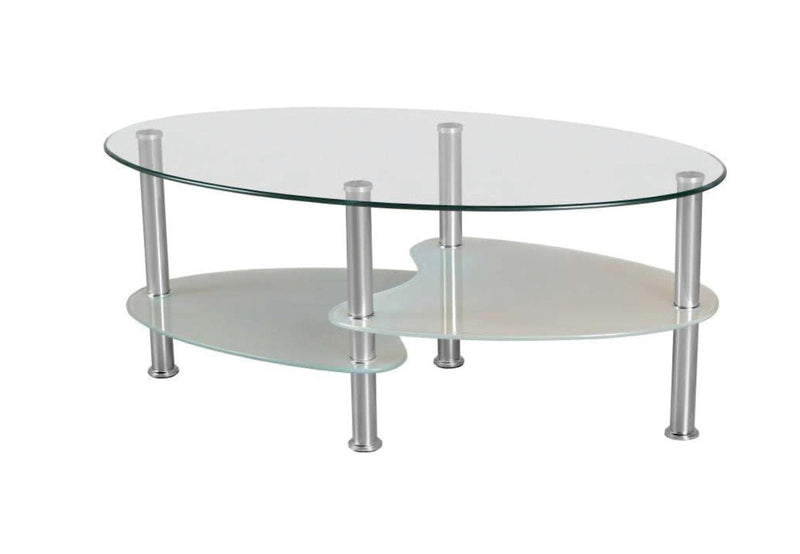 Oval Shape Glass top Coffee table