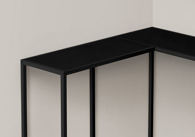 Accent Table - 36"L / Black / Black Corner Console - I 2157