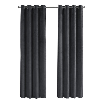 Curtain Panel - 2Pcs / 52"W X 84"H Grey Room Darkening - I 9823