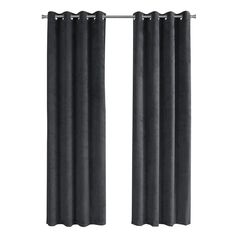 Curtain Panel - 2Pcs / 52"W X 95"H Grey Room Darkening - I 9824