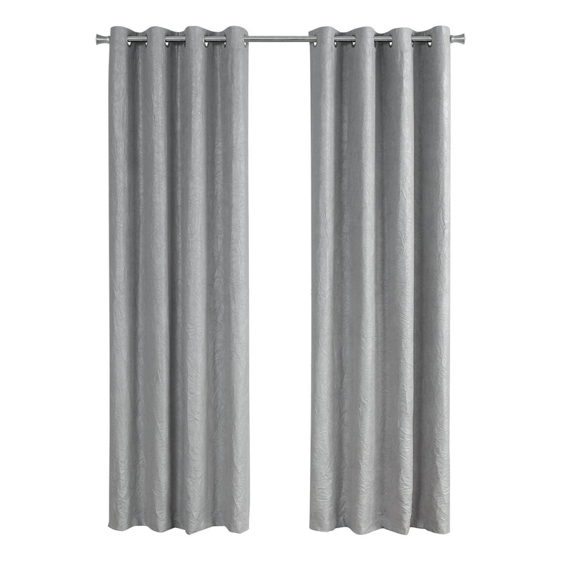 Curtain Panel - 2Pcs / 52"W X 95"H Silver Room Darkening - I 9845