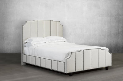 Deep Tufted Bed with hand-applied nail head trim - R-180-D-HB