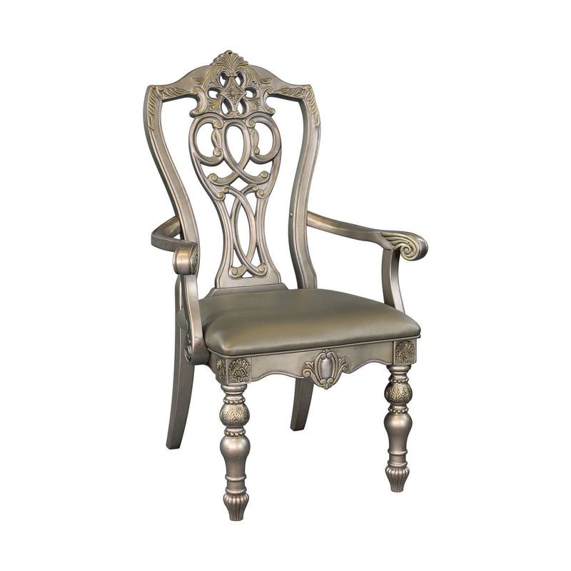 Catalonia Platinum Gold Arm Chair - MA-1824PGA