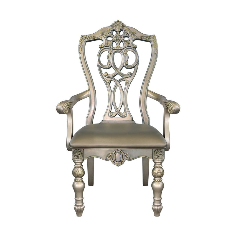 Catalonia Platinum Gold Arm Chair - MA-1824PGA