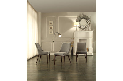 Ultra-modern Dining Chair in Grey Fabric W/ Oak Legs - MA-5048S-GRY