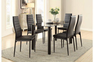 Black Florian Dining Collection - MA-5538BK-7Pcs