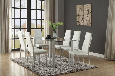 White Florian Dining Collection - MA-5538W-7Pcs