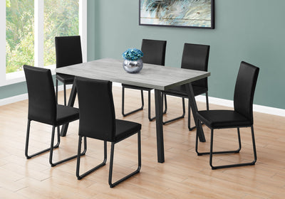 Dining Table - 36"X 60" / Grey / Black Metal - I 1136