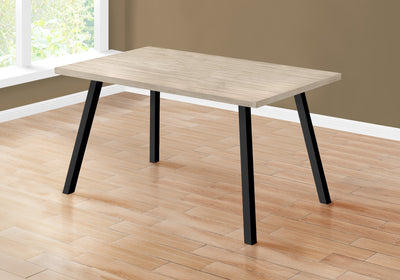 Dining Table - 36"X 60" / Dark Taupe / Black Metal - I 1137