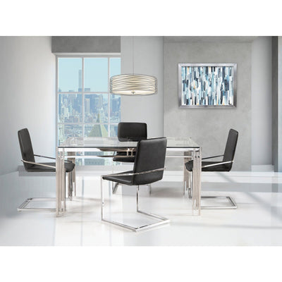 Porfirio Dining Set with Jasmine Black Side Chair - MA-3645-59DR5 + MA-3656S-DGY