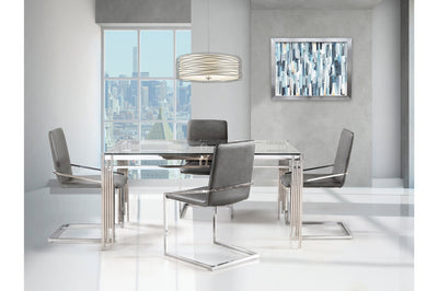 Porfirio Dining Set with Jasmine Grey Side Chair - MA-3645-59DR5 + MA-3656S-GY