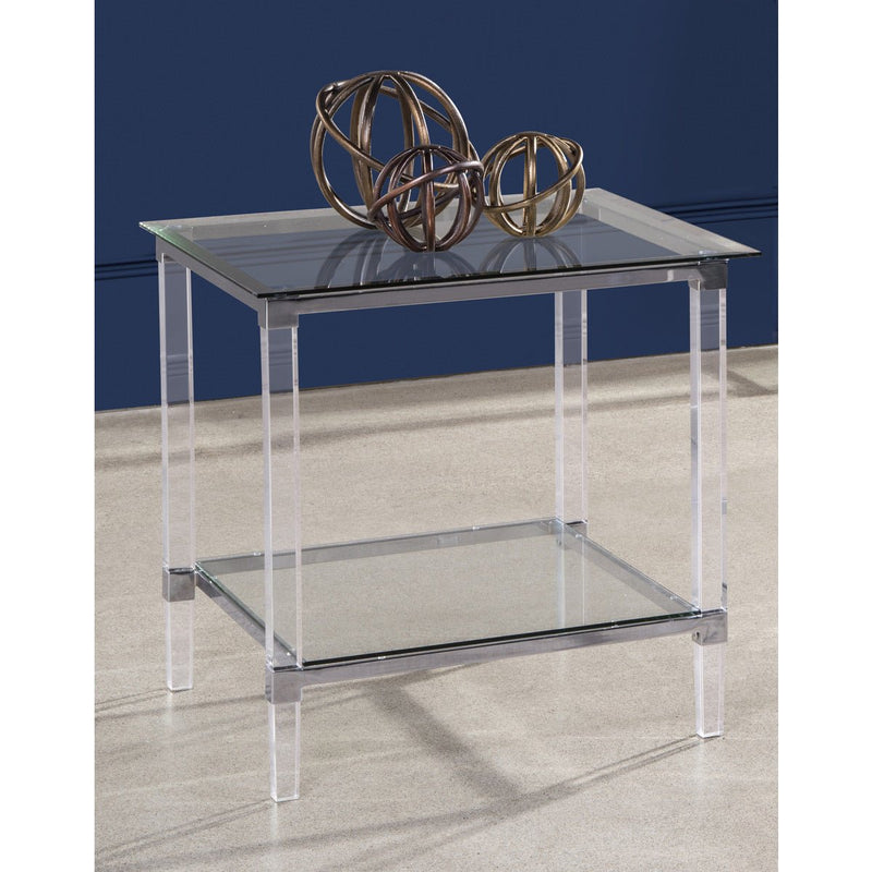Square End Table with Acrylic Legs - MA-3656-04