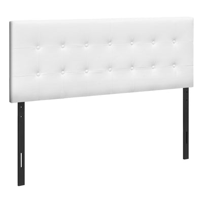 Bed - Queen Size / White Leather-Look Headboard Only - I 6002Q