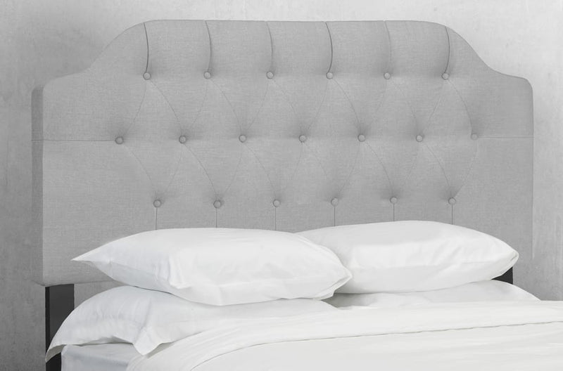 Button Tufted Headboard with Scalloped Corners - R-146B-S