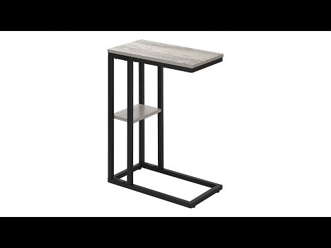 Accent Table - 25"H / Grey / Black Metal