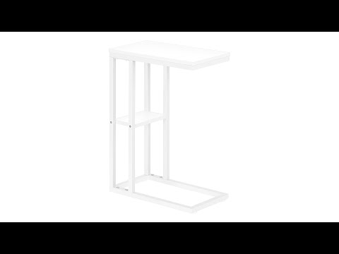 Accent Table - 25"H / White / White Metal