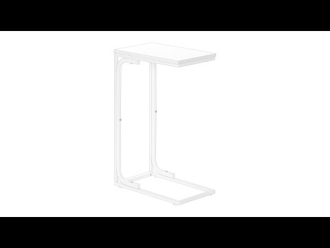 Accent Table - 25"H /White / White Metal