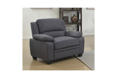 Grey Fabric Sofa Set With High Back And Pillows Over The Arms - MA-9151-GY-SLC