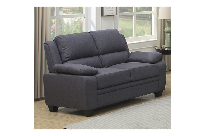 Grey Fabric Sofa Set With High Back And Pillows Over The Arms - MA-9151-GY-SLC