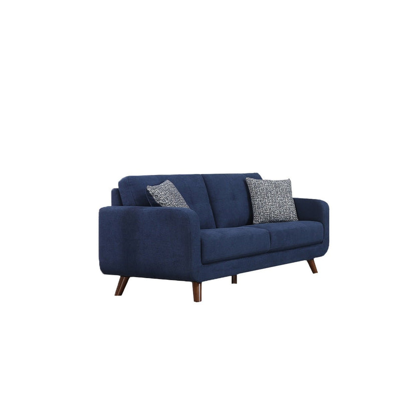 blue loveseat