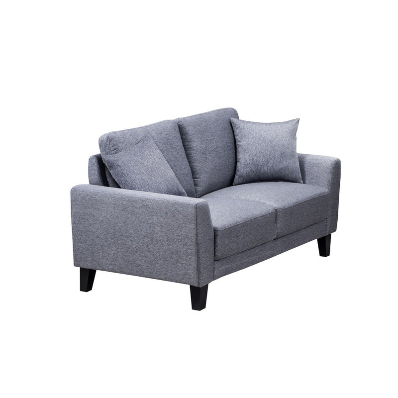Britta Grey Loveseat with Two Pillows - MA-99010LGY-2